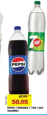 PEPSI / MIRINDA / 7UP 1.5LT