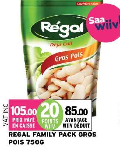 REGAL FAMILY PACK GROS POIS 750G