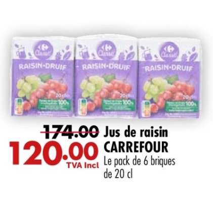 Jus de raisin CARREFOUR