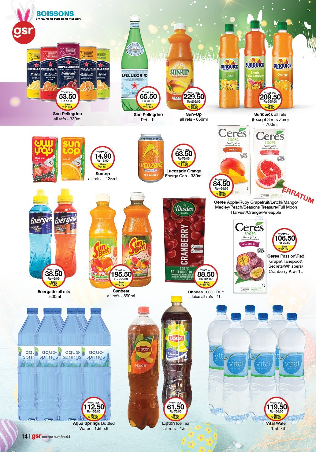 Catalogue GSR - 18/04/2025 - 18/05/2025. Page 1