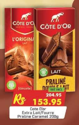 Cote D'or Extra Lait/Fourre Praline Caramel 200g