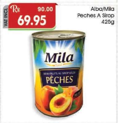 Alba/Mila Peches A Sirop 425g