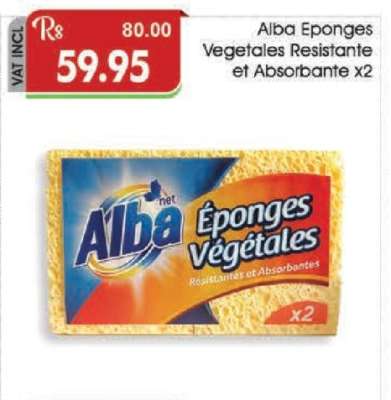Alba Eponges Vegetales Resistante et Absorbante x2