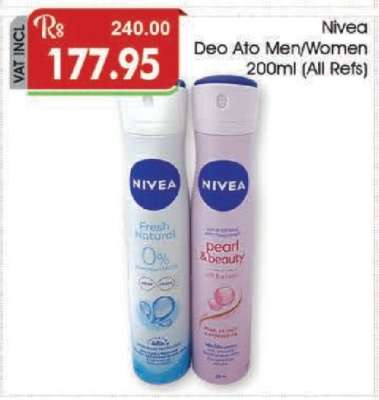 Nivea Deo Ato Men/Women 200ml (All Refs)