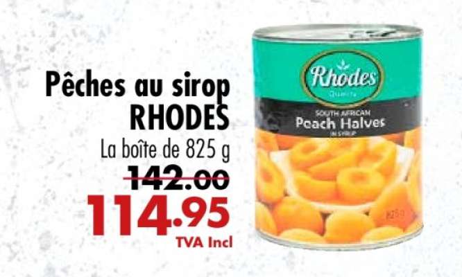 Pêches au sirop RHODES