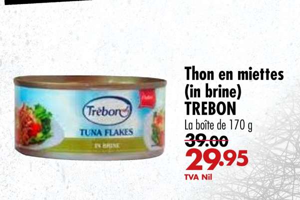 Thon en miettes (in brine) TREBON