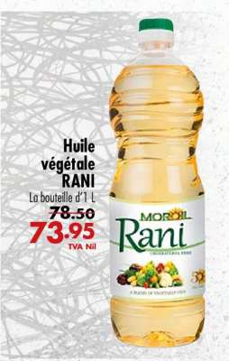 Huile végétale RANI