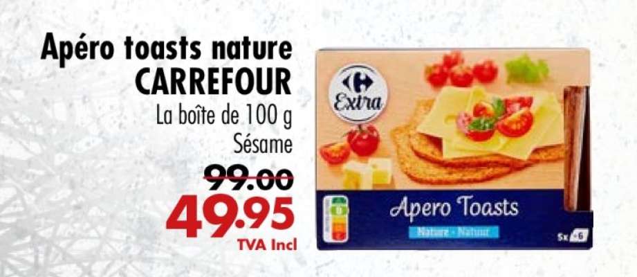Apéro toasts nature CARREFOUR