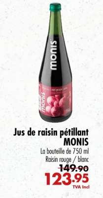 Jus de raisin pétillant MONIS
