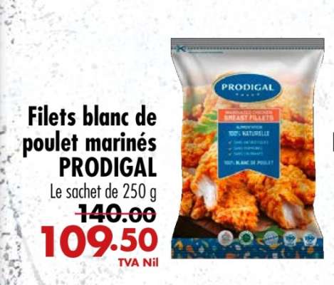 Filets blanc de poulet marinés PRODIGAL