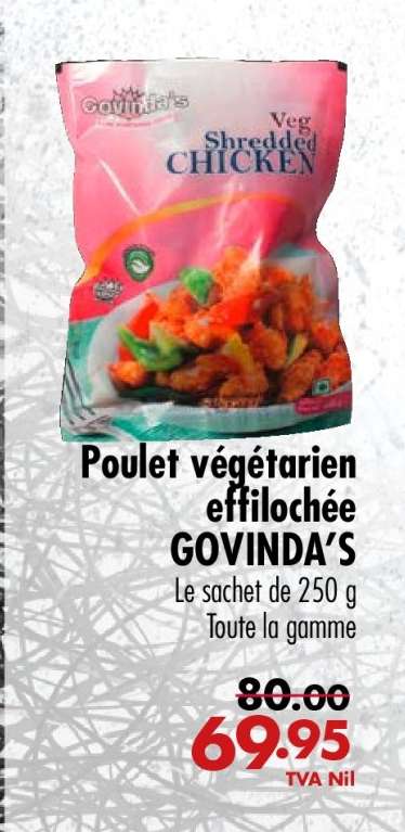 Poulet végétarien effilochée GOVINDA’S