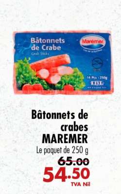 Bâtonnets de crabes MAREMER