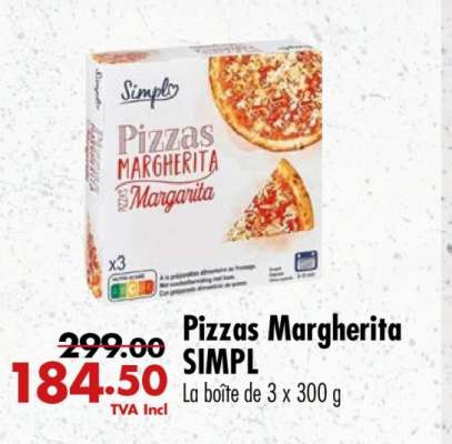 Pizzas Margherita SIMPL