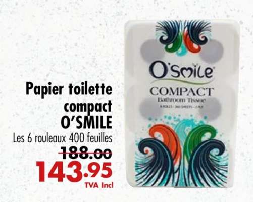 Papier toilette compact O'SMILE