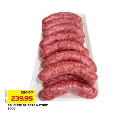 SAUCISSE DE PORC NATURE