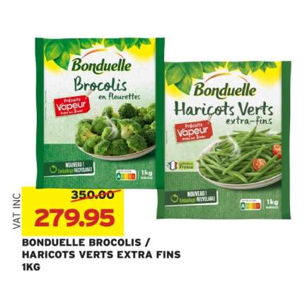 BONDUELLE BROCOLIS / HARICOTS VERTS EXTRA FINS