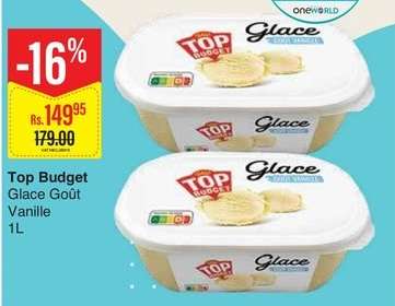 Top Budget Glace Goût Vanille 1L