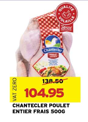 CHANTECLER POULET ENTIER FRAIS 500G