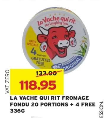 LA VACHE QUI RIT FROMAGE FONDU 20 PORTIONS + 4 FREE