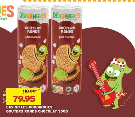 CASINO LES DOODINGUES GOUTERS RONDS CHOCOLAT 300G