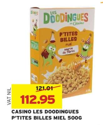 CASINO LES DOODINGUES P'TITES BILLES MIEL 500G