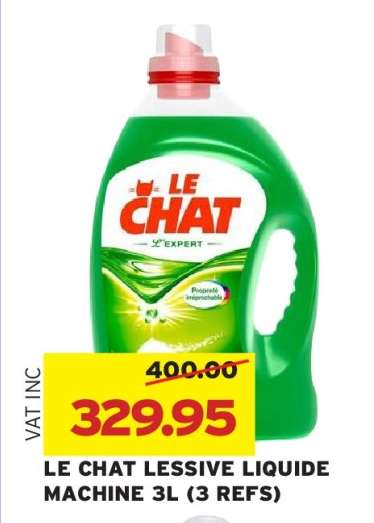 LE CHAT LESSIVE LIQUIDE MACHINE 3L (3 REFS)