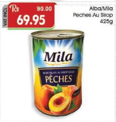 Alba/Mila Peches Au Sirop 425g
