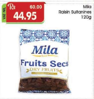 Mila Raisin Sultanines 120g