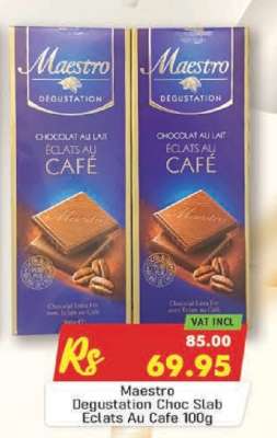 Maestro Degustation Choc Slab Eclats Au Cafe 100g