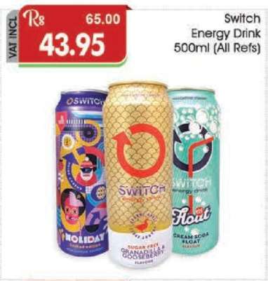 Switch Energy Drink 500ml (All Refs)