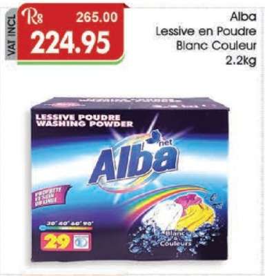 Alba Lessive en Poudre Blanc Couleur 2.2kg