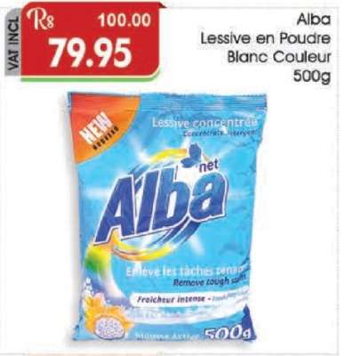 Alba Lessive En Poudre Blanc Couleur 500g