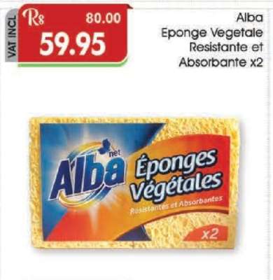 Alba Éponge Vegetale Resistante et Absorbante x2