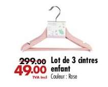 Lot de 3 cintres enfant