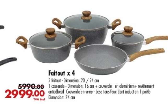 Faitout x 4