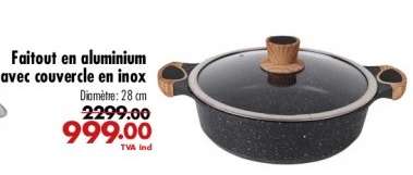 Faitout en aluminium avec couvercle en inox