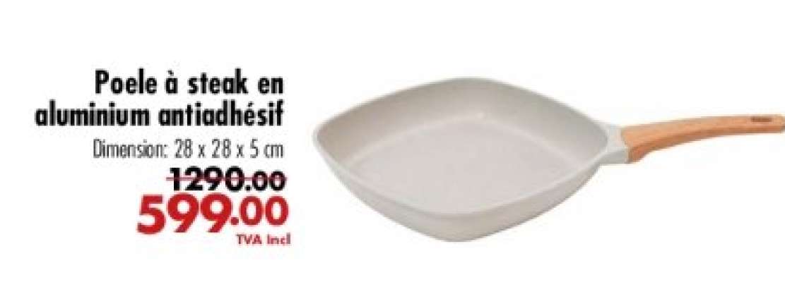Poêle à steak en aluminium antiadhésif