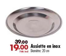 Assiette en inox