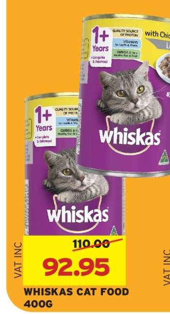 WHISKAS CAT FOOD 400G
