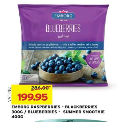 EMBORG RASPBERRIES - BLACKBERRIES 300G / BLUEBERRIES - SUMMER SMOOTHIE 400G