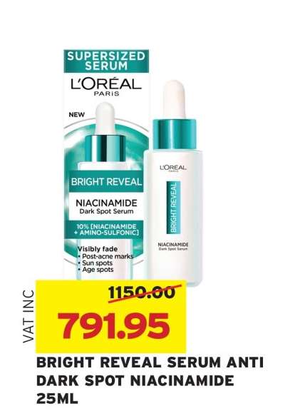 BRIGHT REVEAL SERUM ANTI DARK SPOT NIACINAMIDE 25ML