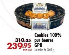 Cookies 100% pur beurre GPR