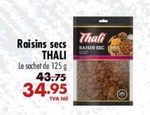 Raisins secs THALI