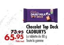 Chocolat Top Deck CADBURYS