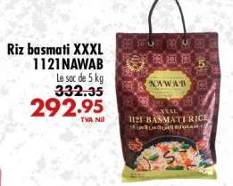Riz basmati XXXL 1121 NAWAB
