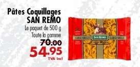 Pâtes Coquillages SAN REMO