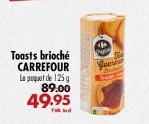Toasts brioché CARREFOUR