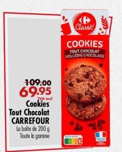 Cookies Tout Chocolat CARREFOUR