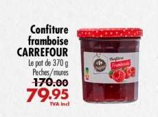 Confiture framboise CARREFOUR