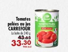 Tomates pelées au jus CARREFOUR